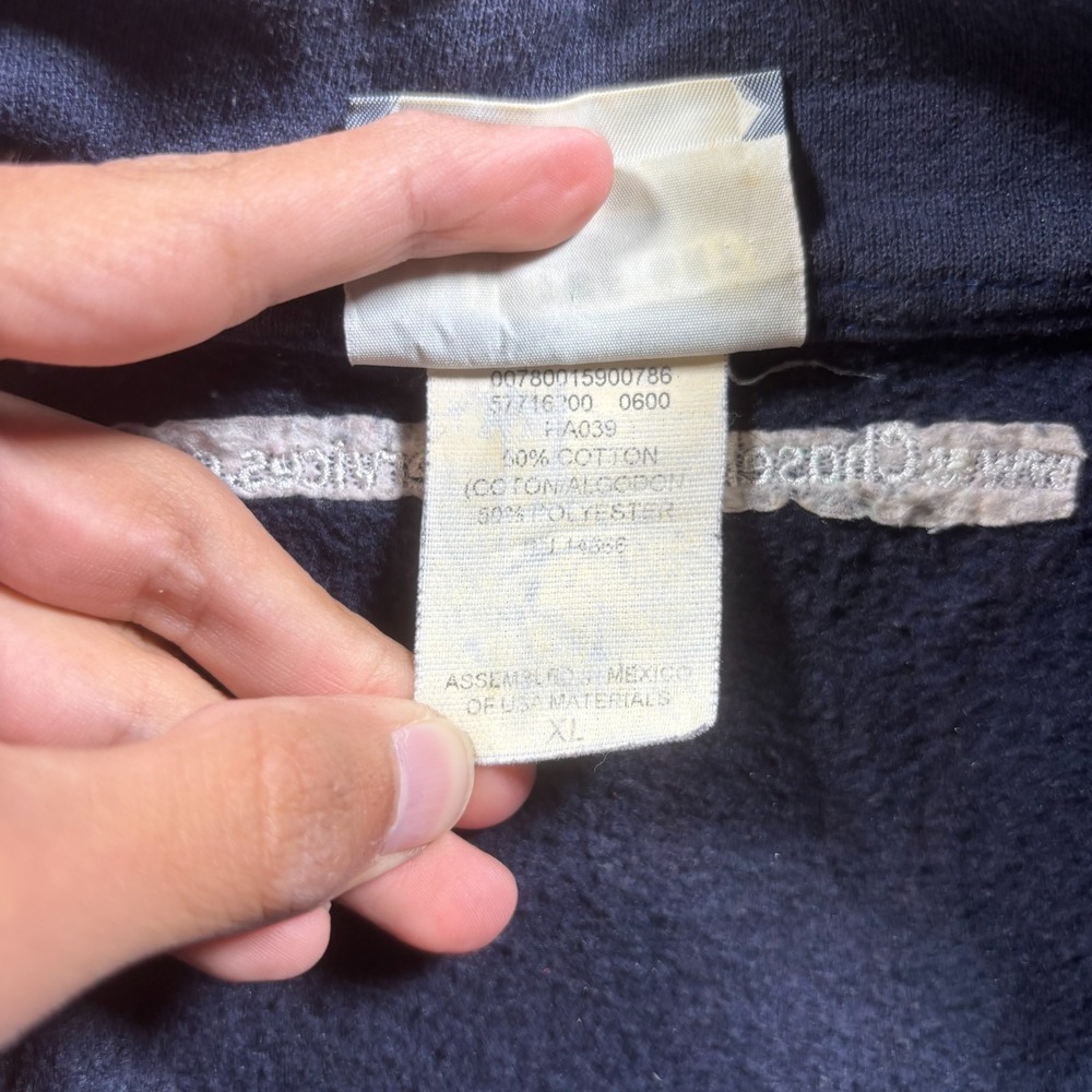 Vintage Lee Sweatshirt Mens XL Blue Chase Merchant Services 1/4 Zip Pullover - Picture 10 of 14